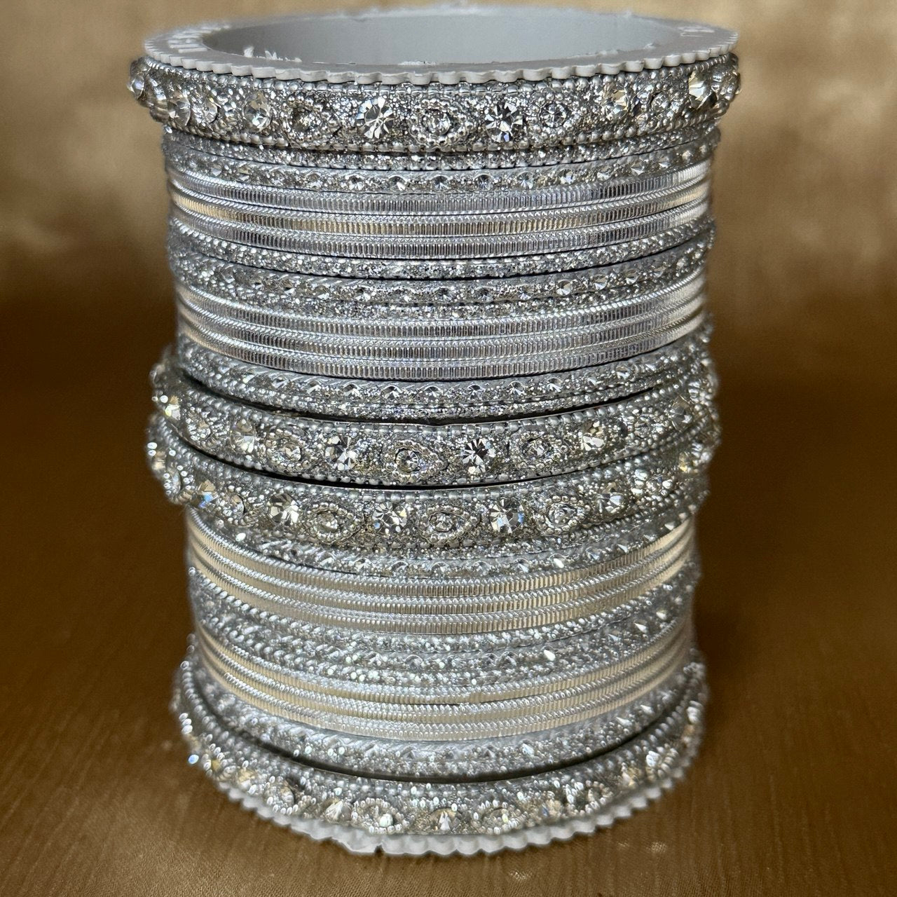 1239 Exquisite Silver Color Bangle Set Traditional Indian
