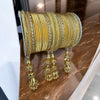 1249- Gold Color Bangle set with Kalire for Wedding, Anniversary Indian Jewelry