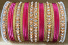 Indian Bangle Kangan churiya set with Rosegold kada #1250