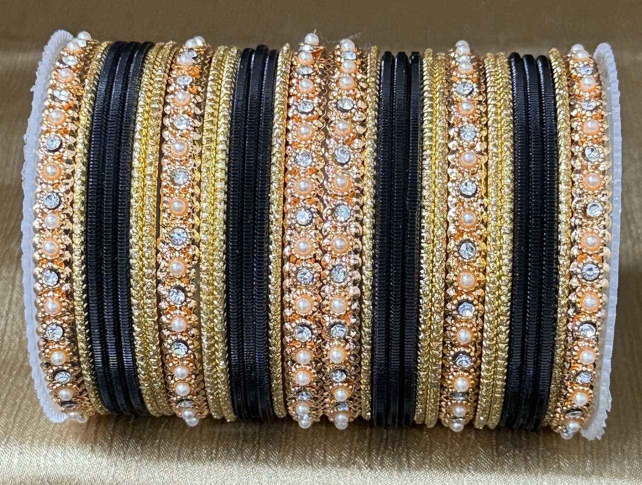 Indian Bangle Kangan churiya set with Rosegold kada #1250