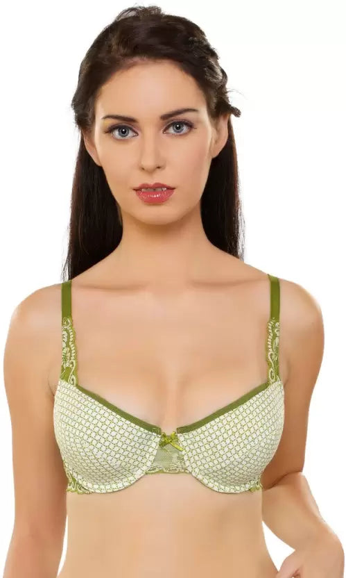 Organic Cotton Antimicrobial Underwired Lightly Padded Bra ISB018C Green