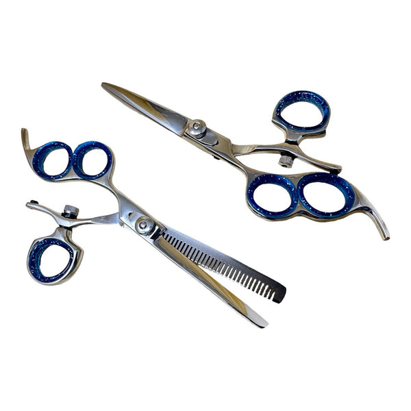 Hair Dressing  Hair Cutting + Thinning Shears Scissor Set Left Hand Professional 6.5"