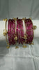 ANML - Pyazi Glass Bangle Set with Gold Ghungroo Latkan Kadas