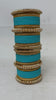 1186- Blue Velvet Bangle Set for Both Hands – Antique Gold Bridal