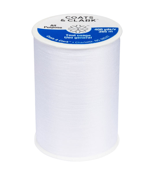 White 230A Coats & Clark Dual Duty All Purpose Thread 400yds Eyebrow Threading Sewing