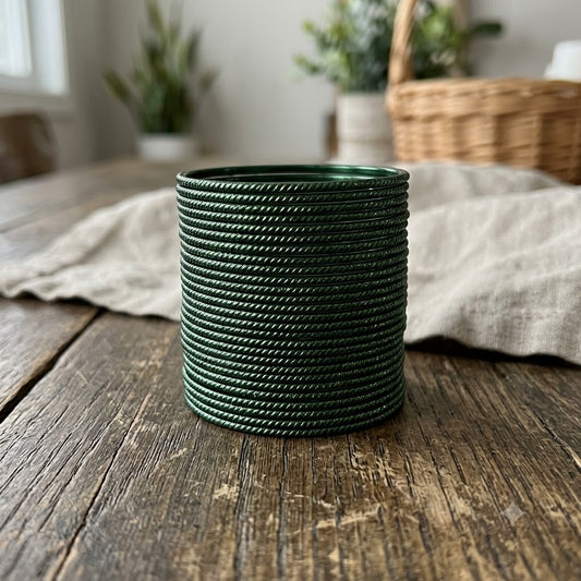 KGF- Kids Sage Green Textured Metal Bangle Set (Pack of 24)
