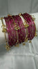 ANML - Pyazi Glass Bangle Set with Gold Ghungroo Latkan Kadas