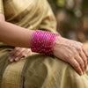 ANML - Gajri Glass Bangle Set with Gold Ghungroo Latkan Kadas