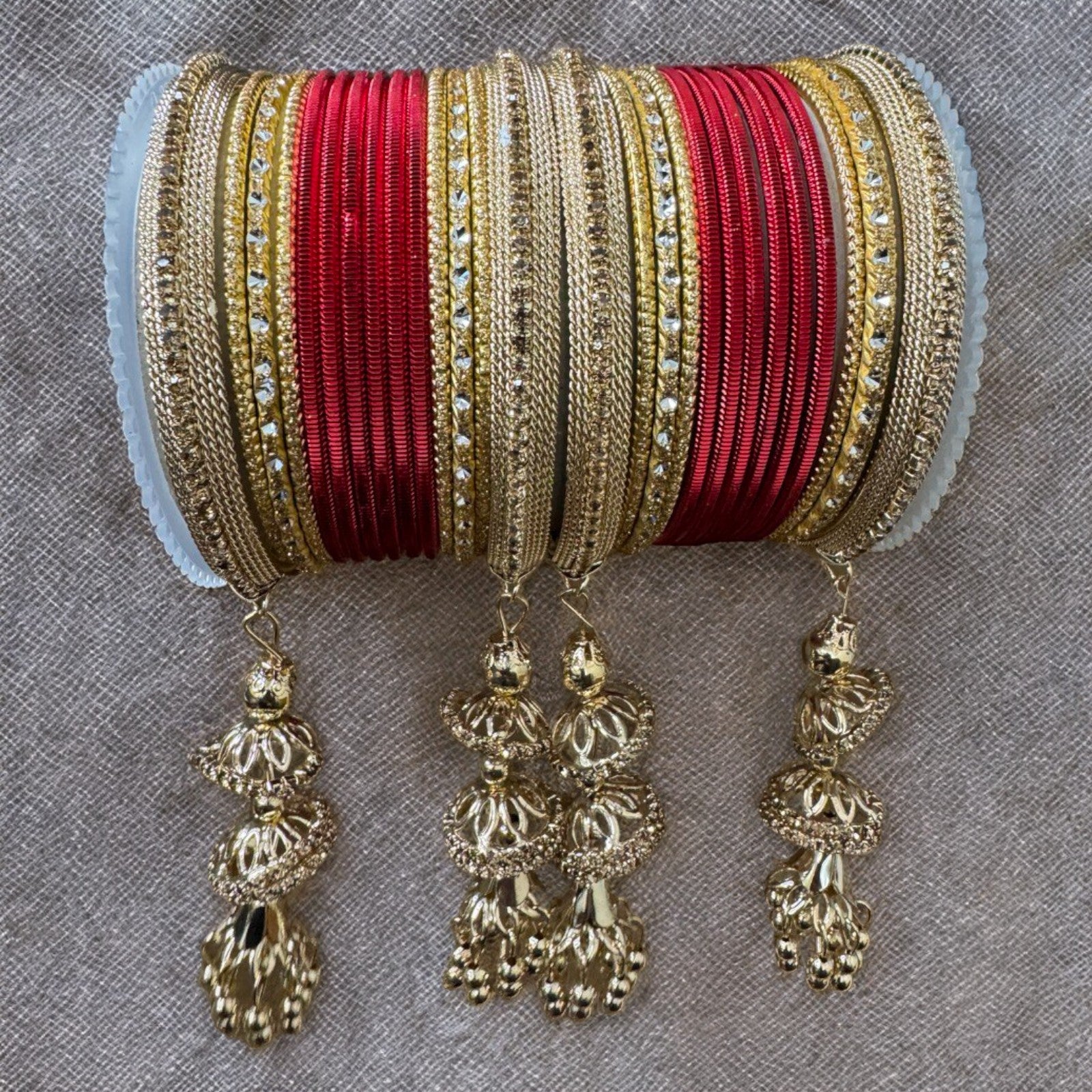 Gold finish Bangle set with Kalire for Wedding, Anniversary Indian Jewelry 1249