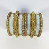 1129G Gold Color Metal Bangle Set Indian Bridal Churiyan Chudiyan Indian Jewelry (Copy)