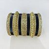 1129G Gold Color Metal Bangle Set Indian Bridal Churiyan Chudiyan Indian Jewelry (Copy)