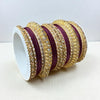 1129G Gold Color Metal Bangle Set Indian Bridal Churiyan Chudiyan Indian Jewelry (Copy)