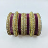 1129G Gold Color Metal Bangle Set Indian Bridal Churiyan Chudiyan Indian Jewelry (Copy)