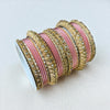 1129G Gold Color Metal Bangle Set Indian Bridal Churiyan Chudiyan Indian Jewelry (Copy)