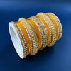 1129G Gold Color Metal Bangle Set Indian Bridal Churiyan Chudiyan Indian Jewelry (Copy)