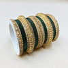1129G Gold Color Metal Bangle Set Indian Bridal Churiyan Chudiyan Indian Jewelry (Copy)