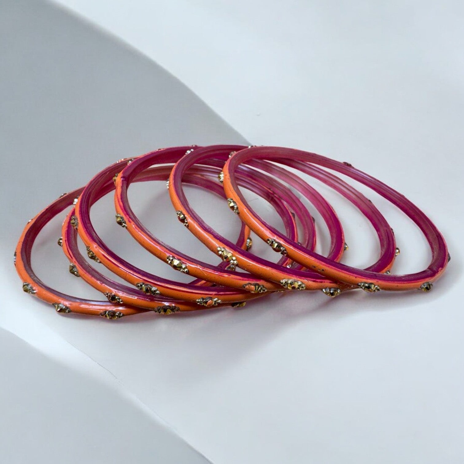 Sahiba - Indian Glass Bangles Churiyan Set With Hand Work