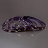 Sahiba - 6pk Indian Glass Bangles Churiyan Set With Hand Work