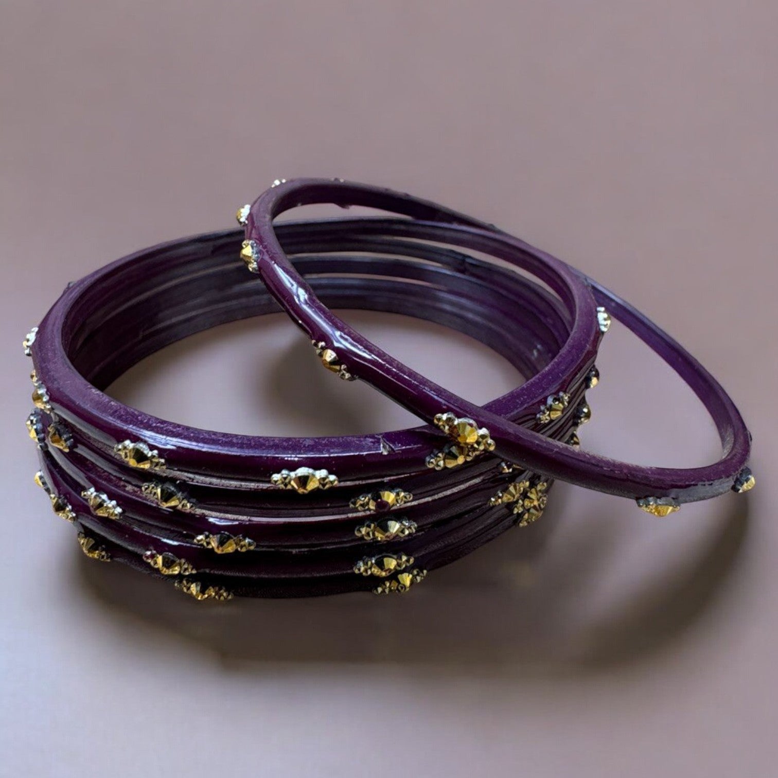 Sahiba - Indian Glass Bangles Churiyan Set With Hand Work