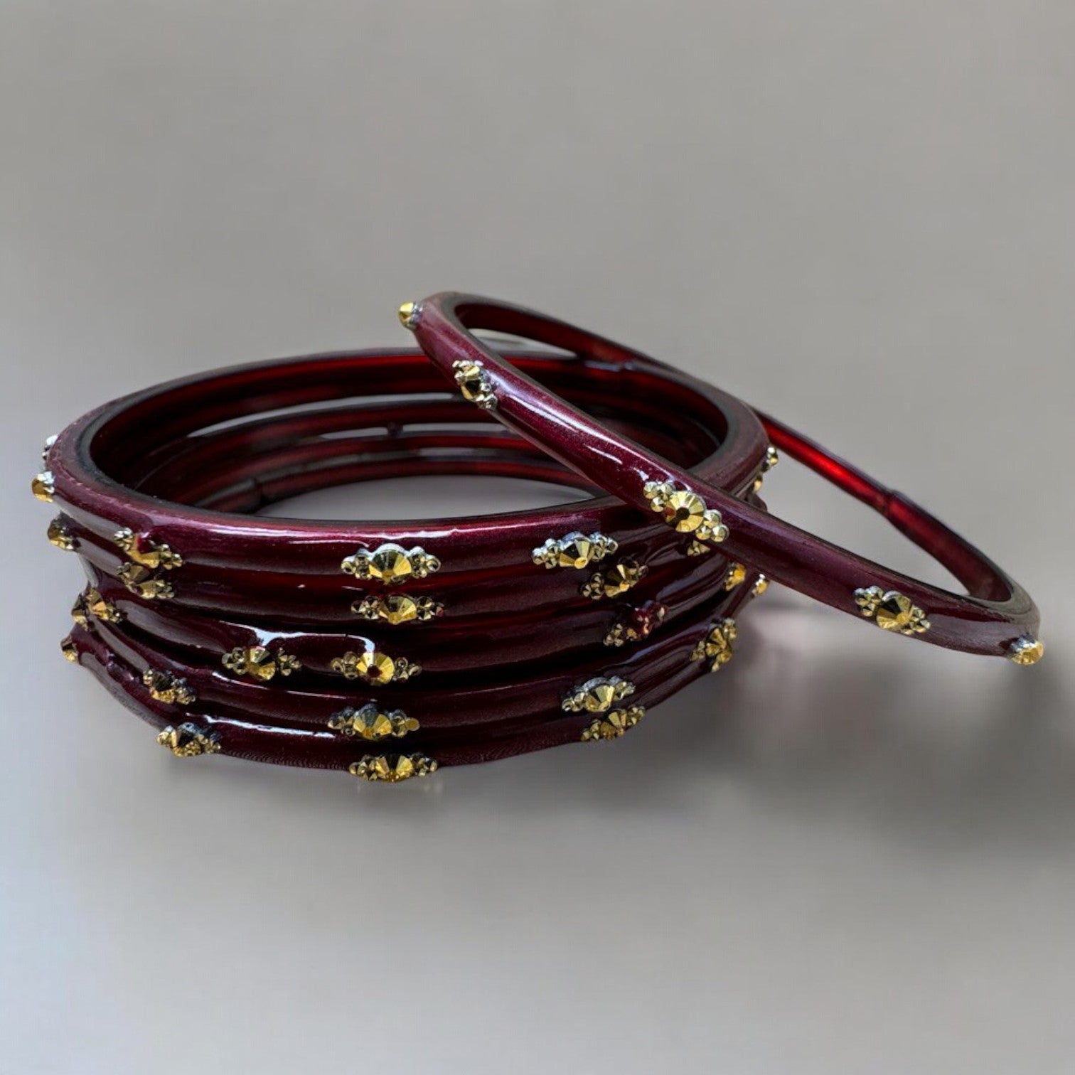 Sahiba - Indian Glass Bangles Churiyan Set With Hand Work