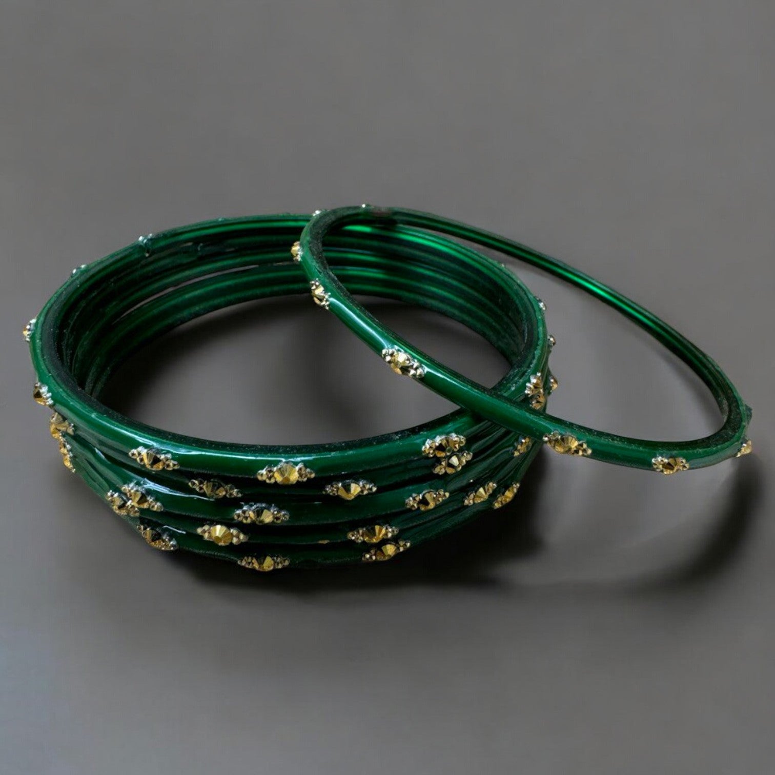 Sahiba - Indian Glass Bangles Churiyan Set With Hand Work