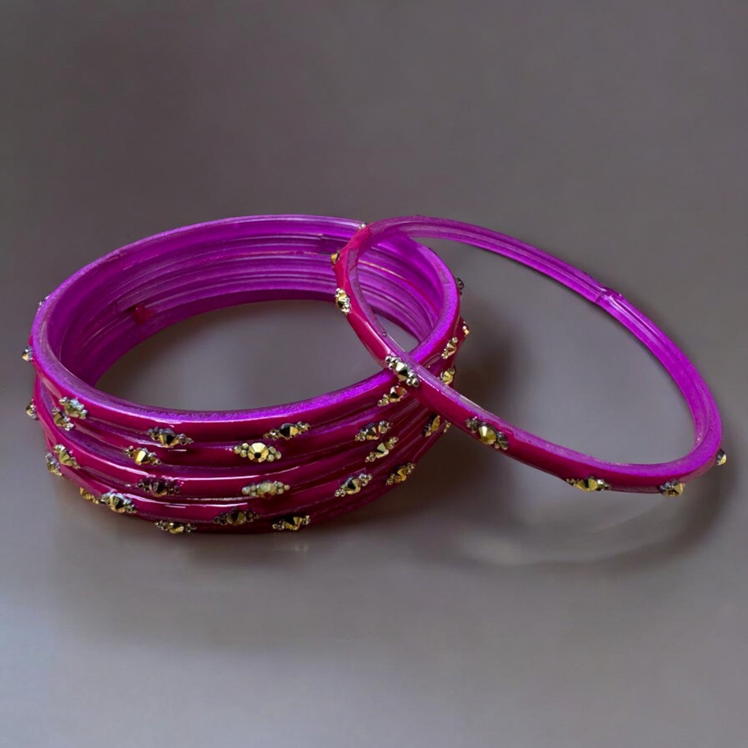 Sahiba - Indian Glass Bangles Churiyan Set With Hand Work