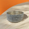 Indian Metal Bangle Set With Rhinestones 6 Piece #kp4017