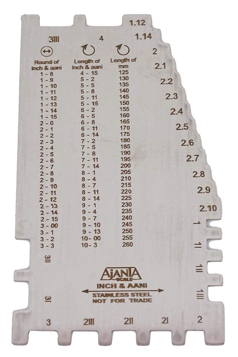 Ajanta Bangle & Bracelet Scale Gauge Stainless Steel