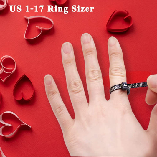 Ring Size Checker Finger Sizer Ring Gauge Measuring Tool for Men, Women and Kids