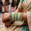 1186- Mint Velvet Bangle Set for Both Hands – Antique Gold Bridal