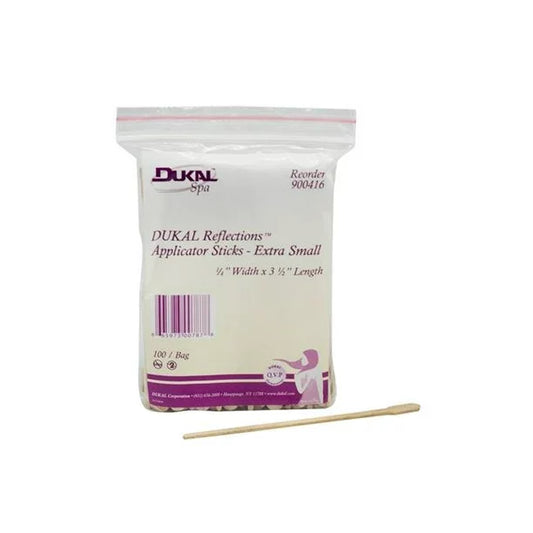 Dukal Wood Applicator 1/4 x 3.5, XS | Wooden Stick for Applying Wax, Henna, and Other Substances