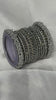 W4-AP Silver Oxidized Bangle Set with Clear CZ Stones and Pearls Bridal Chura