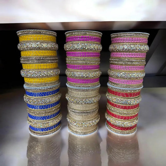 8012G Luxury Bridal Bangle Set Multicolor Traditional Chura for Weddings & Festivals