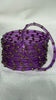 ANML - Purple Glass Bangle Set with Gold Ghungroo Latkan Kadas