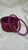 GlitStonB - Rani Glass Bangle Set with Golden Champagne Stone Work