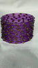 ANML - Purple Glass Bangle Set with Gold Ghungroo Latkan Kadas