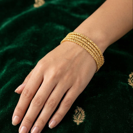 WAD7 - Marquise-Cut American Diamond Broad Bangle - Zenia Creations