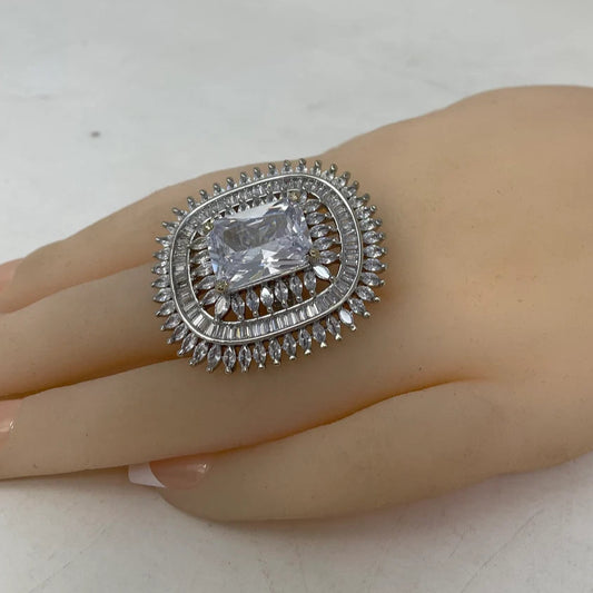 AD Adjustable Rings with American Diamond Stones #ADR38