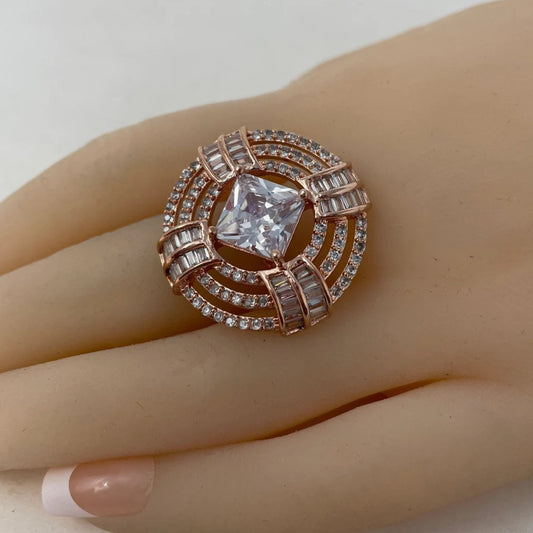 AD Adjustable Rings with American Diamond Stones #ADR49