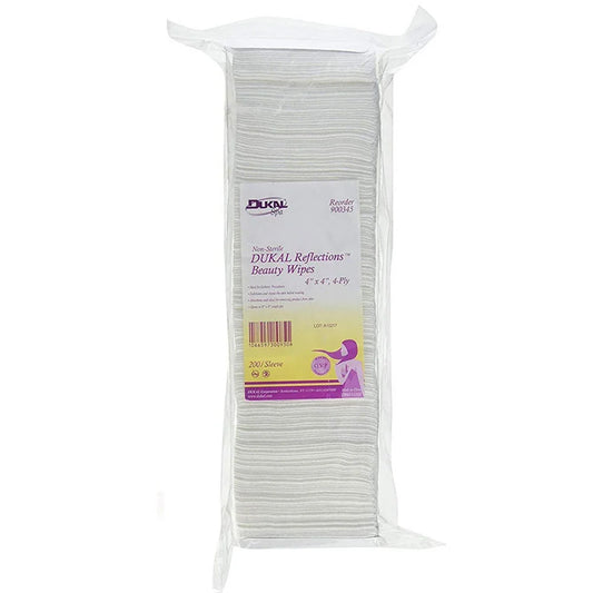 DUKAL- Reflections Beauty Wipes - 4" x 4", 200 count - #900345