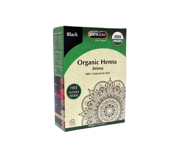 Hemani Organic Henna Black 100g | Natural Hair Dye for Black Hair
