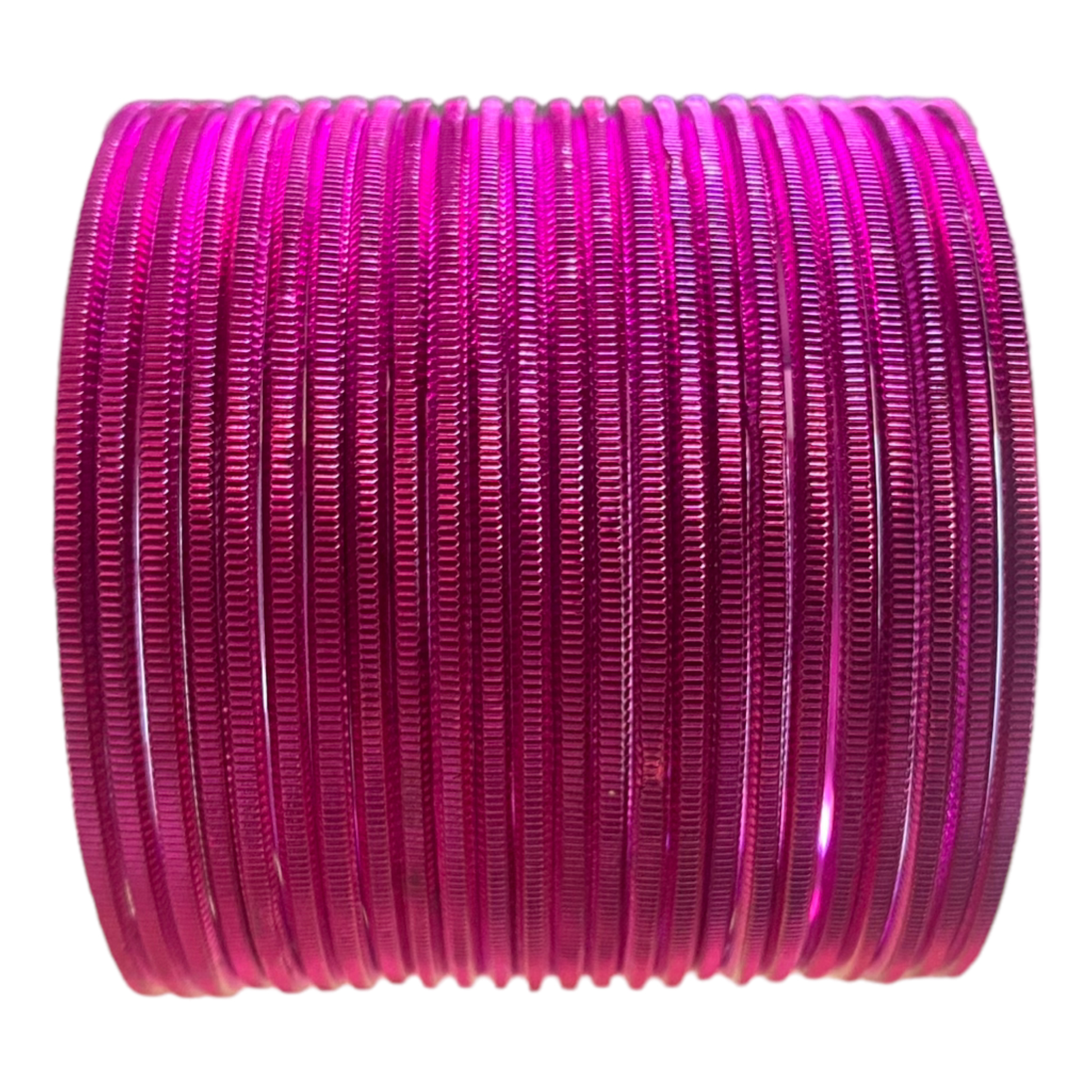 Model #M2 - Plain Smooth Set of 24 Metal Bangles Set - Zenia Creations