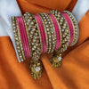 Gold finish Bangle set with Kalire for Wedding, Anniversary Indian Jewelry 1149