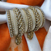 Gold finish Bangle set with Kalire for Wedding, Anniversary Indian Jewelry 1149