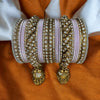 Gold finish Bangle set with Kalire for Wedding, Anniversary Indian Jewelry 1149