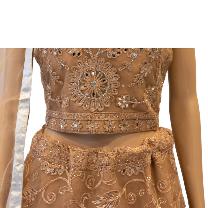 Partywear Lehenga Dress, Choli Blouse, and Net Dupatta Model 4 - Zenia Creations