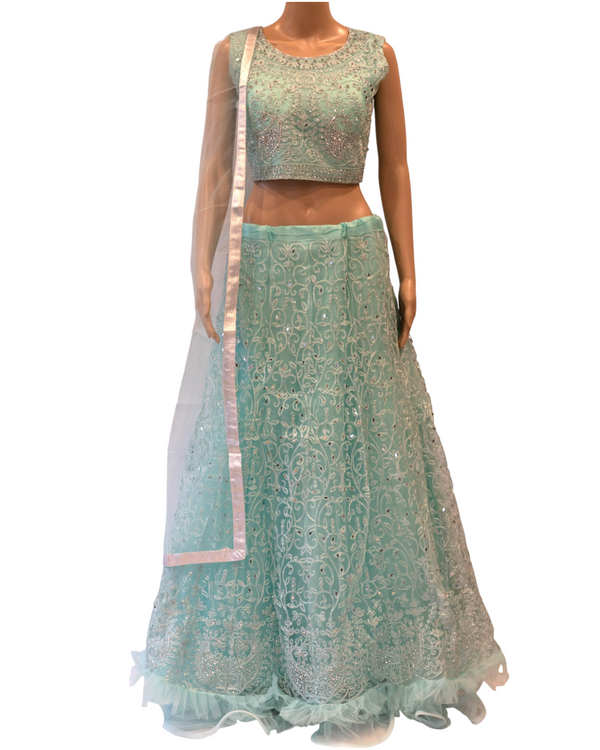 Partywear Lehenga Dress, Choli Blouse, and Net Dupatta Model 11 - Zenia Creations