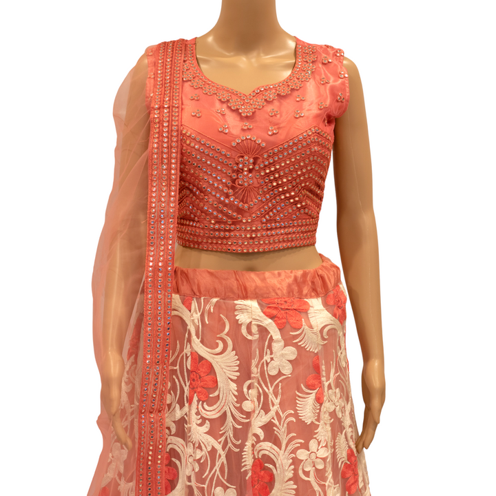 Partywear Lehenga Dress, Choli Blouse, and Net Dupatta Model 16 - Zenia Creations