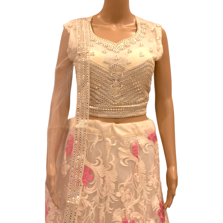 Partywear Lehenga Dress, Choli Blouse, and Net Dupatta Model 17 - Zenia Creations