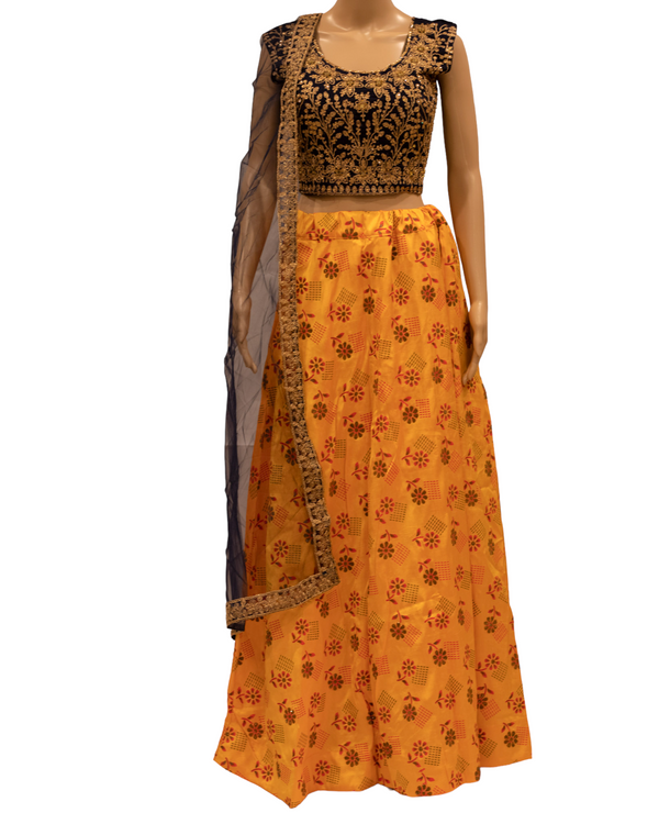 Partywear Lehenga Dress, Choli Blouse, and Net Dupatta Model 36 - Zenia Creations